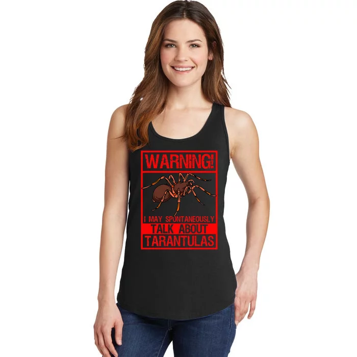 Tarantula Warning Arachnid Hairy Spiders Entomologist Ladies Essential Tank