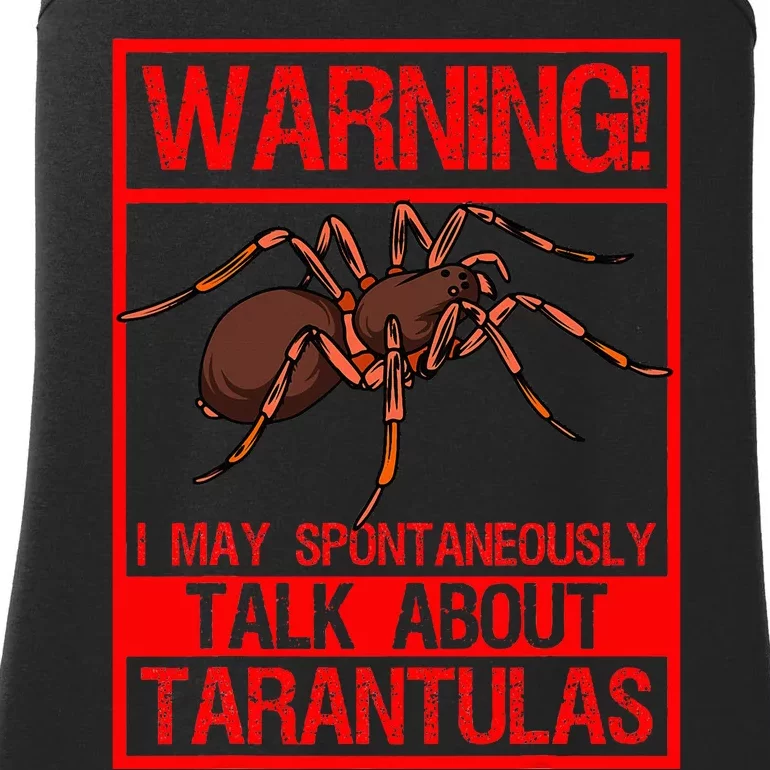 Tarantula Warning Arachnid Hairy Spiders Entomologist Ladies Essential Tank