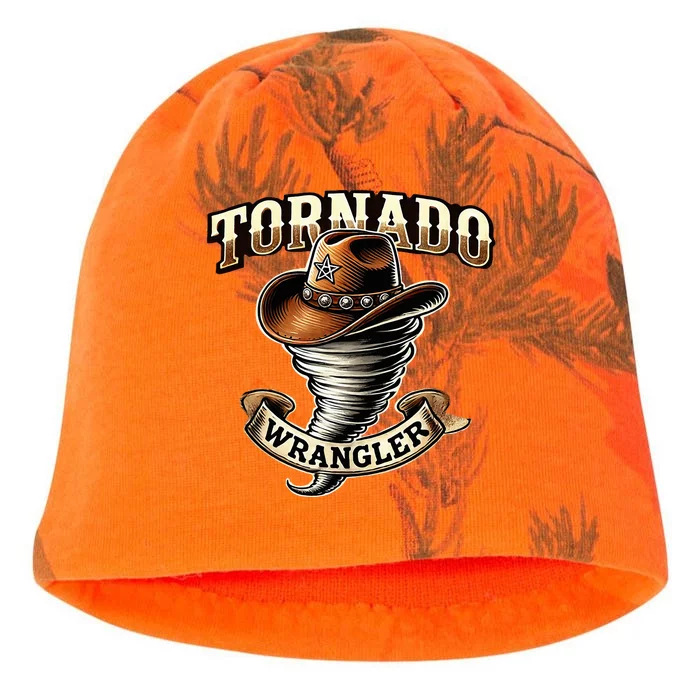 Tornado Wrangler Bold Western Cowboy Graphic Design Kati - Camo Knit Beanie