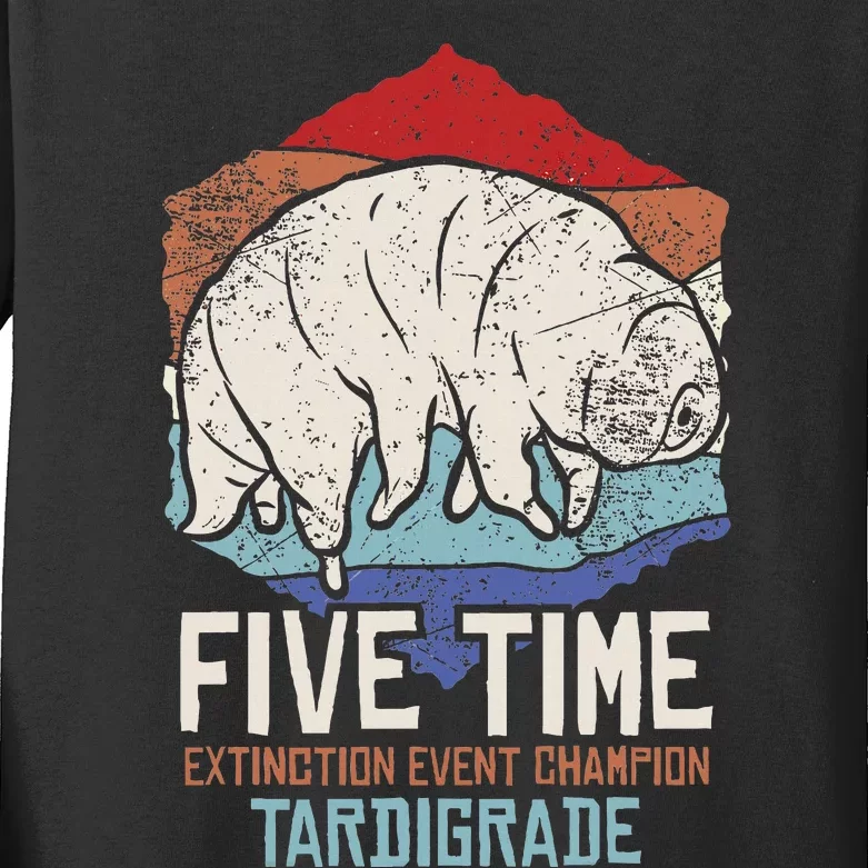 Tardigrade Water Bear Extinction Event Champion Print Kids Long Sleeve Shirt