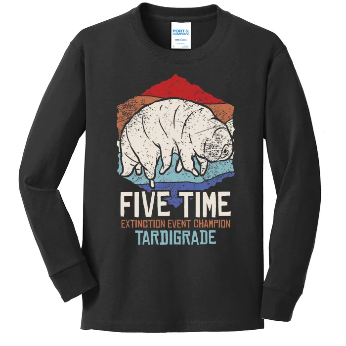 Tardigrade Water Bear Extinction Event Champion Print Kids Long Sleeve Shirt