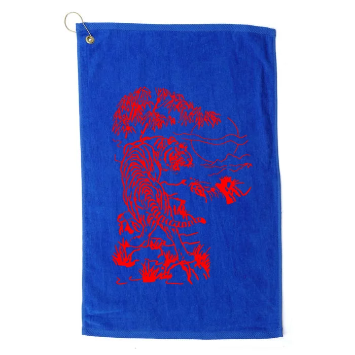 Tiger With Bamboo Platinum Collection Golf Towel