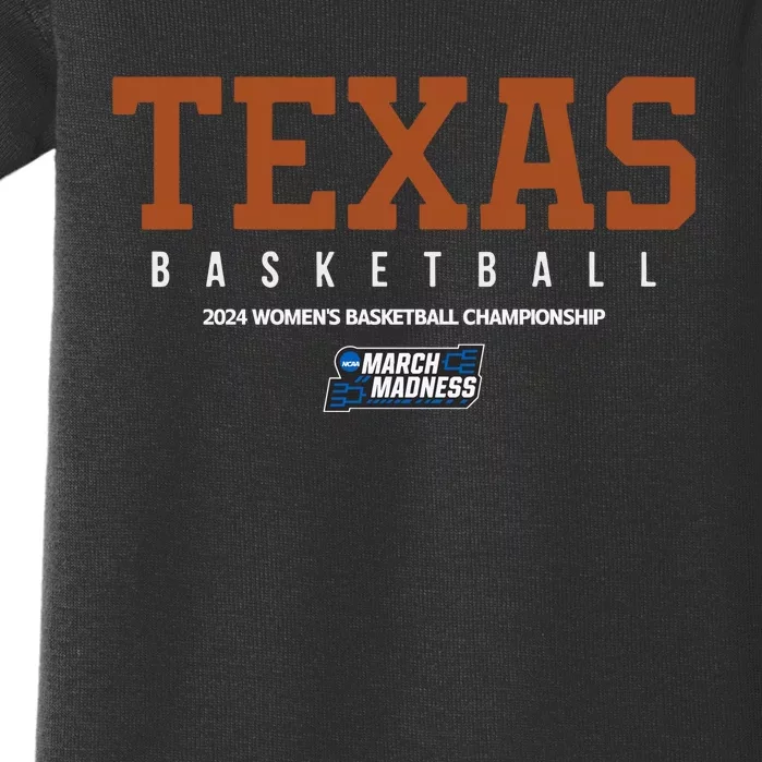 Texas Women’S Basketball 2024 Tournament Baby Bodysuit