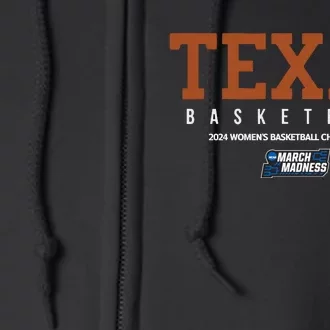 Texas Women’S Basketball 2024 Tournament Full Zip Hoodie