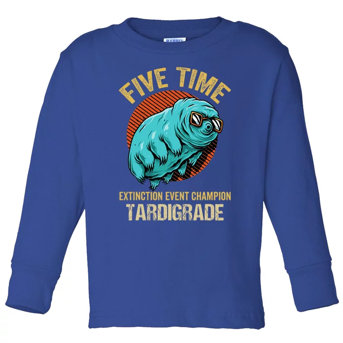 Tardigrade Water Bear Extinction Event Champion Microbiology Toddler Long Sleeve Shirt