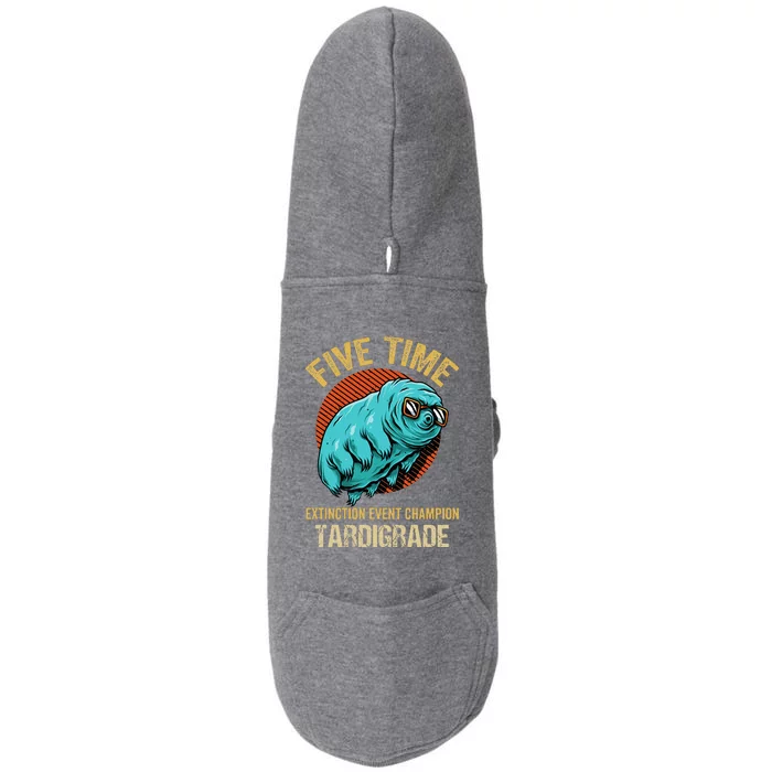 Tardigrade Water Bear Extinction Event Champion Microbiology Doggie 3-End Fleece Hoodie