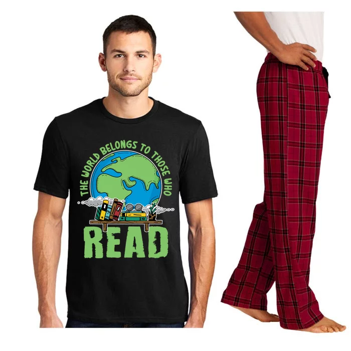 The World Belongs To Those Who Read Books Bookish Bookworm Gift Pajama Set