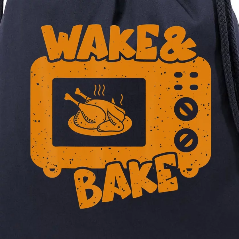 Turkey Wake Bake Feast Meal Dinner Thanksgiving Chef Drawstring Bag