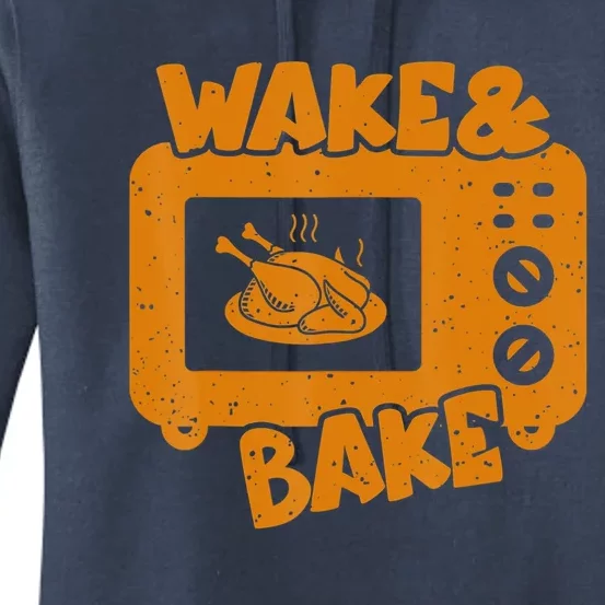 Turkey Wake Bake Feast Meal Dinner Thanksgiving Chef Women's Pullover Hoodie