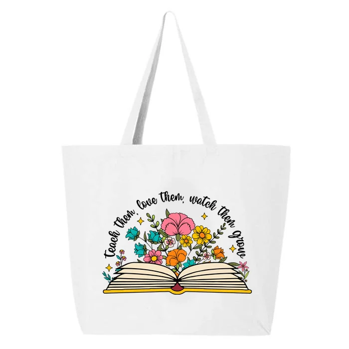 Teacher Wildflower Boho Book Lover 25L Jumbo Tote