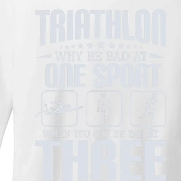 Triathlon Why Be Bad At One Sport - Triathlete Sports Lover Womens CVC Long Sleeve Shirt