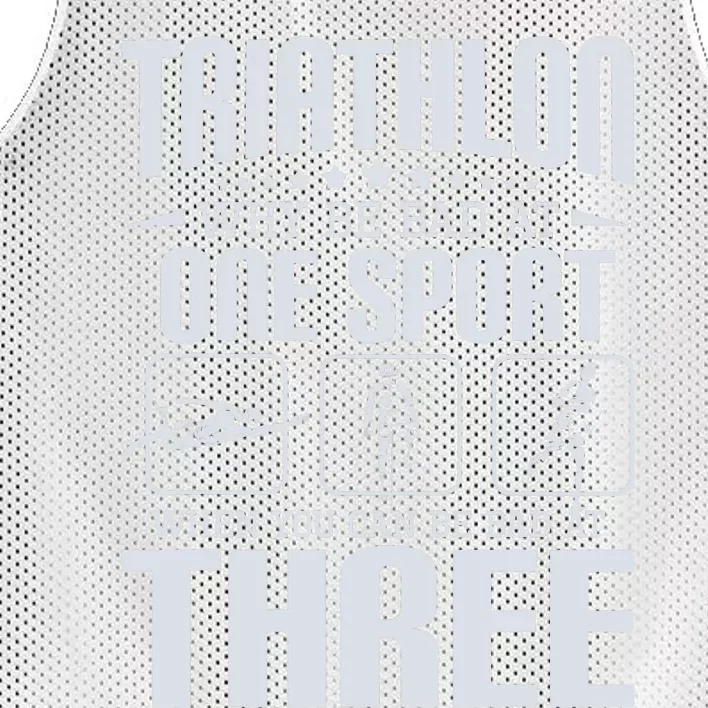 Triathlon Why Be Bad At One Sport - Triathlete Sports Lover Mesh Reversible Basketball Jersey Tank