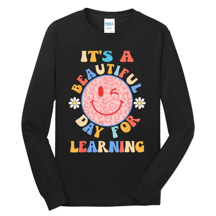 Teacher Women Back To School Beautiful Day For Learning Tall Long Sleeve T-Shirt