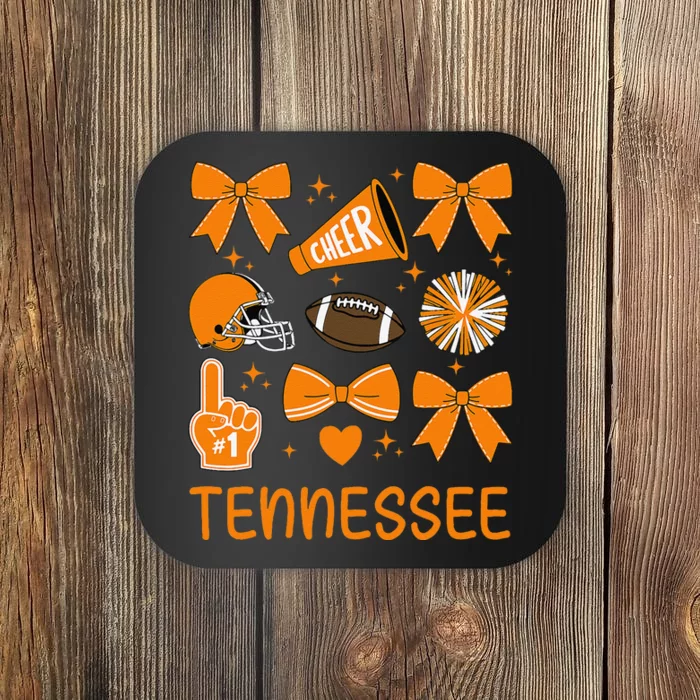 Tennessee Women Bow Orange For Tn Lovers Gift Coaster