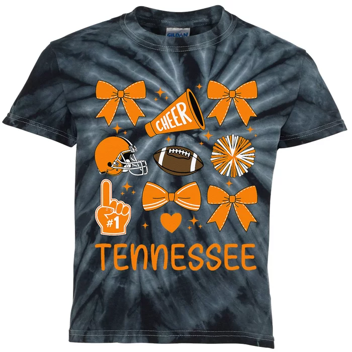 Tennessee Women Bow Orange For Tn Lovers Gift Kids Tie-Dye T-Shirt