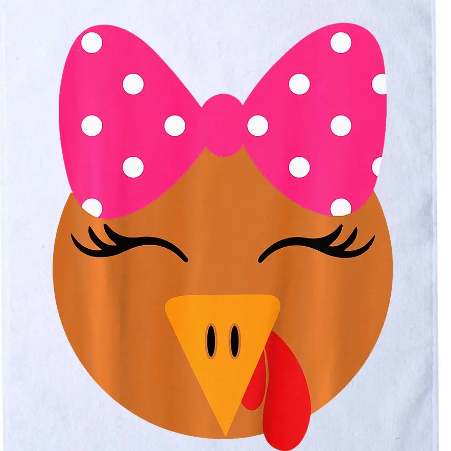 Turkey with Bow for Toddler Thanksgiving Baby Platinum Collection Golf Towel