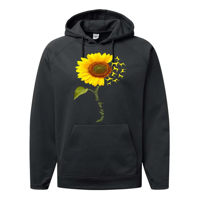 Treeing Walker Coonhound Sunflower Performance Fleece Hoodie