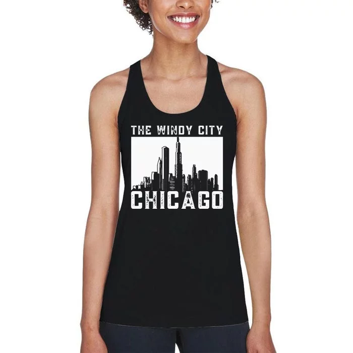 The Windy City Chicago Women's Racerback Tank