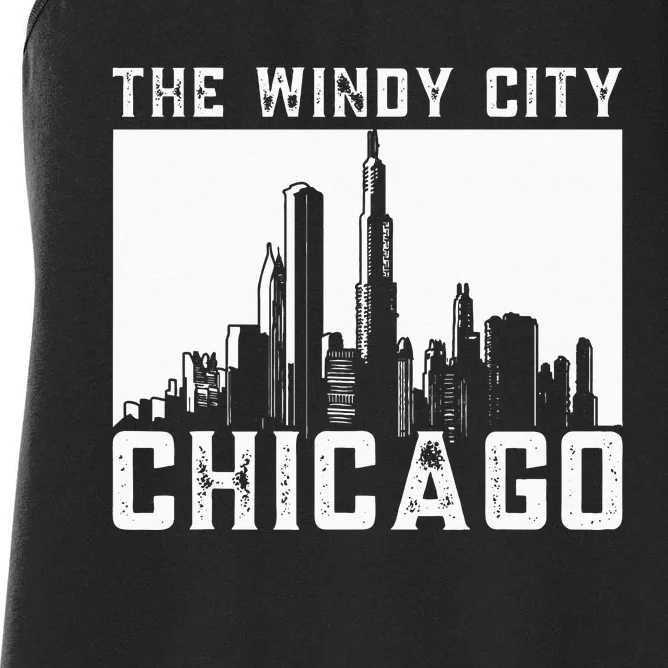 The Windy City Chicago Women's Racerback Tank