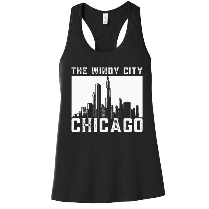 The Windy City Chicago Women's Racerback Tank