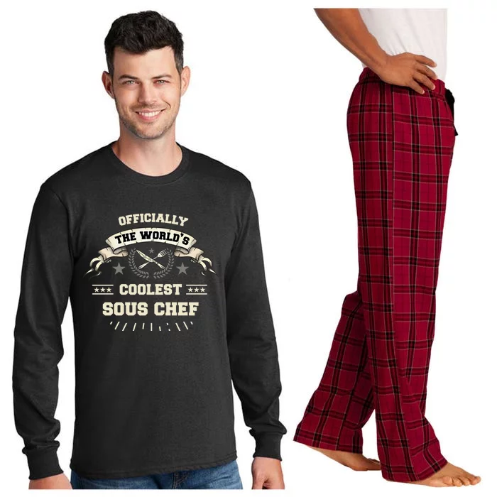 The Wolrds Coolest Sous Chef Comd Sous Chef Gift Long Sleeve Pajama Set