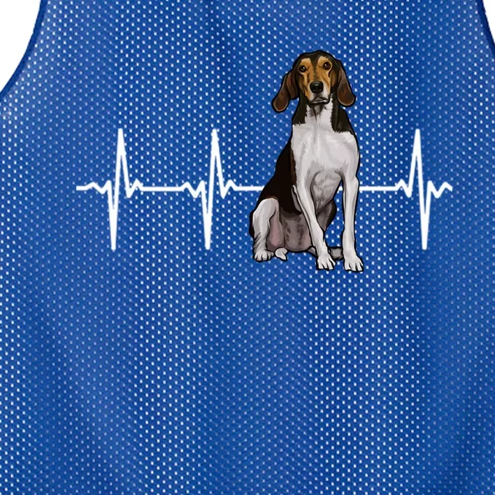 Treeing Walker Coonhound Heartbeat Dog Lover Gift Mesh Reversible Basketball Jersey Tank