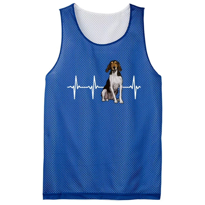 Treeing Walker Coonhound Heartbeat Dog Lover Gift Mesh Reversible Basketball Jersey Tank