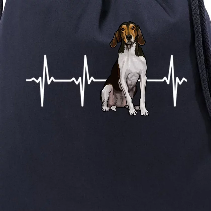 Treeing Walker Coonhound Heartbeat Dog Lover Gift Drawstring Bag