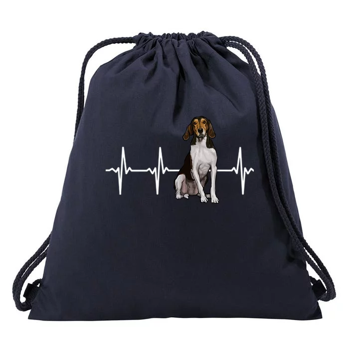 Treeing Walker Coonhound Heartbeat Dog Lover Gift Drawstring Bag