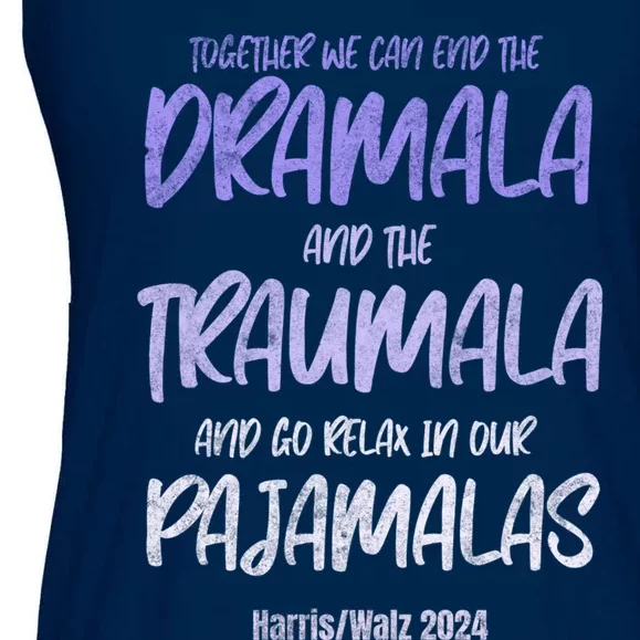 Together We Can End The Dramala And The Traumala Ladies Essential Flowy Tank