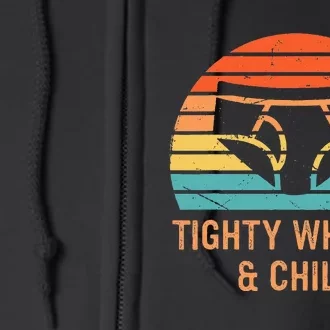 Tighty Whities & Chill Retro Sunset Full Zip Hoodie