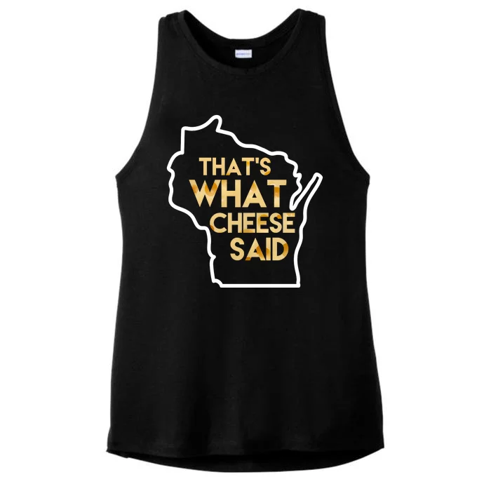 That's What Cheese Said Funny Wisconsin Ladies Tri-Blend Wicking Tank