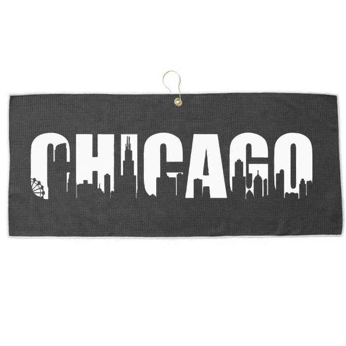 The Windy City Chicago Illinois Home City Large Microfiber Waffle Golf Towel