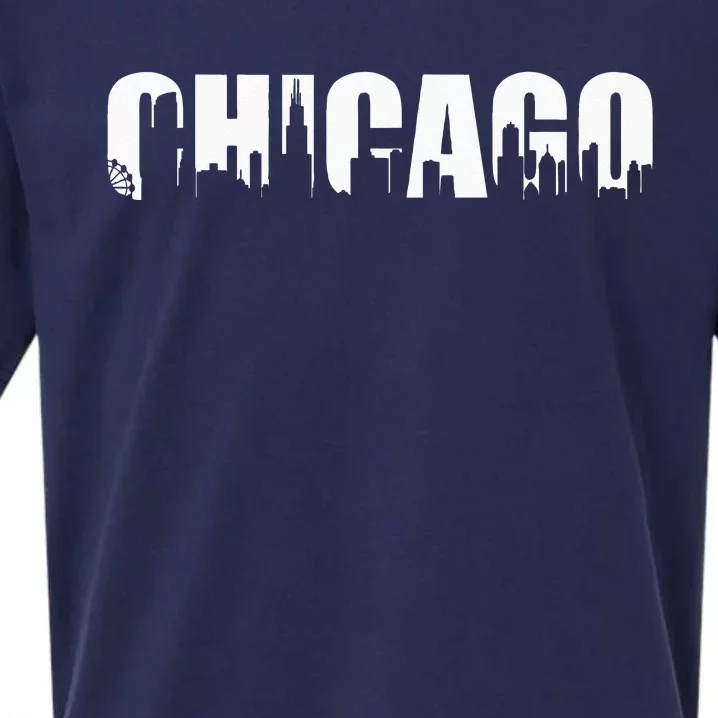 The Windy City Chicago Illinois Home City Sueded Cloud Jersey T-Shirt