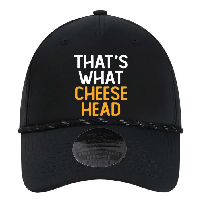 Thats What Cheese Head Green Bay Packer Performance The Dyno Cap