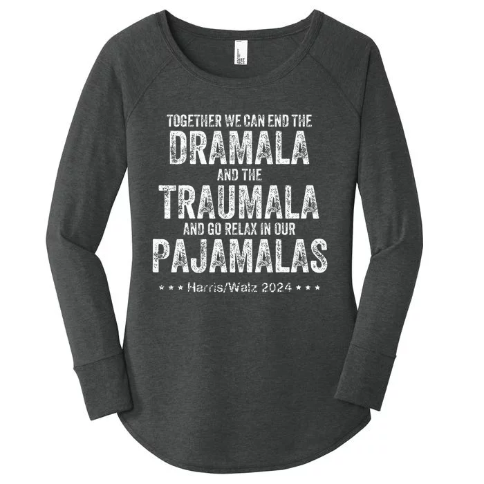 Together We Can End The Dramala And The Traumala Women's Perfect Tri Tunic Long Sleeve Shirt