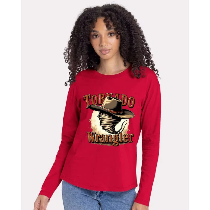 Tornado Wrangler Cowboy Wrangler Womens Cotton Relaxed Long Sleeve T-Shirt