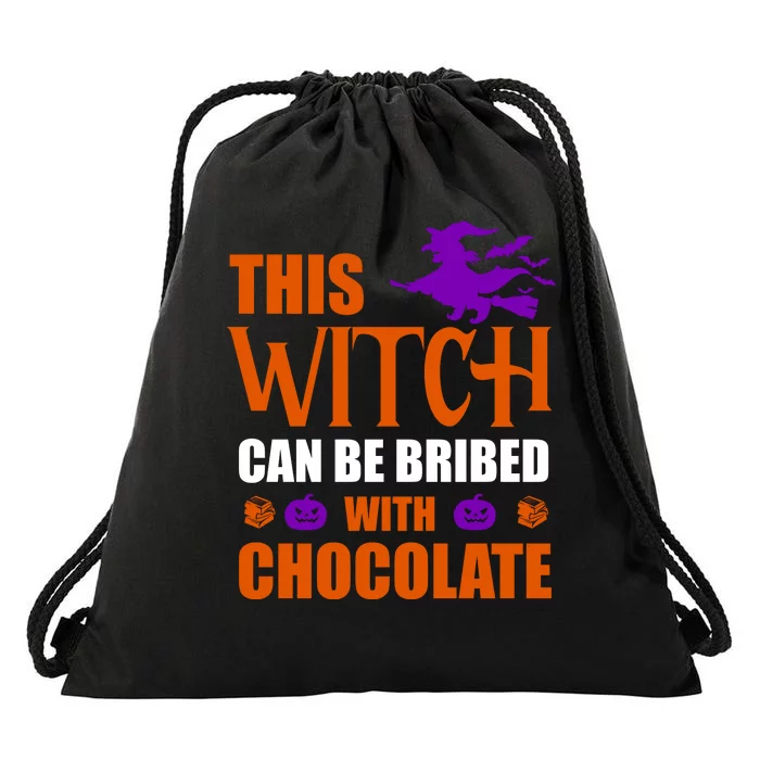 This Witch Can Be Bribed With Chocolate Drawstring Bag