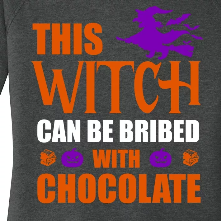 This Witch Can Be Bribed With Chocolate Women's Perfect Tri Tunic Long Sleeve Shirt