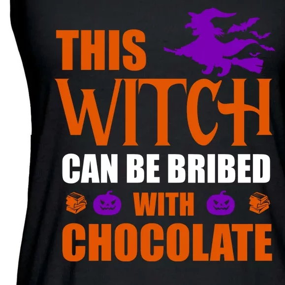 This Witch Can Be Bribed With Chocolate Ladies Essential Flowy Tank