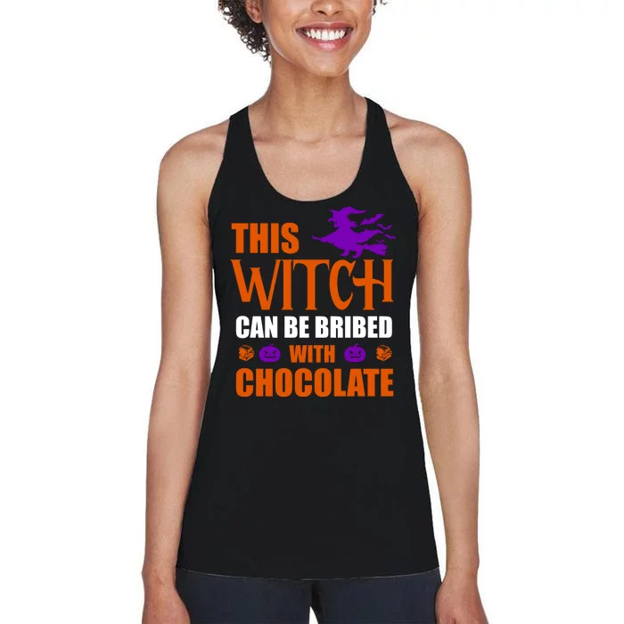 This Witch Can Be Bribed With Chocolate Women's Racerback Tank