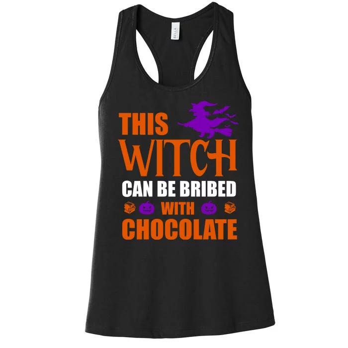 This Witch Can Be Bribed With Chocolate Women's Racerback Tank