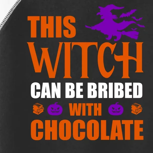 This Witch Can Be Bribed With Chocolate Toddler Fine Jersey T-Shirt