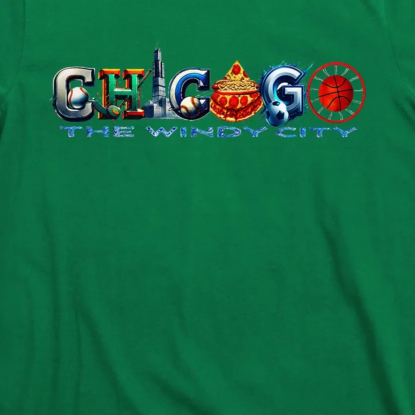 The Windy City A Chicago Sporting Team Fan A Fun Chicagoan T-Shirt