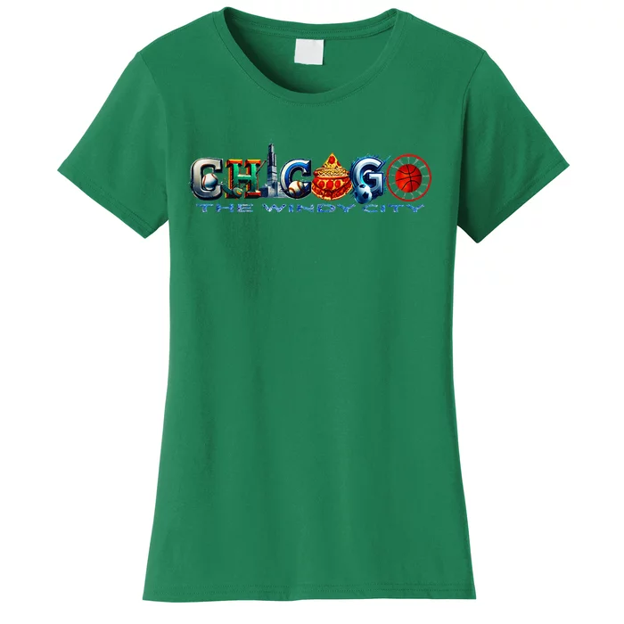 The Windy City A Chicago Sporting Team Fan A Fun Chicagoan Women's T-Shirt