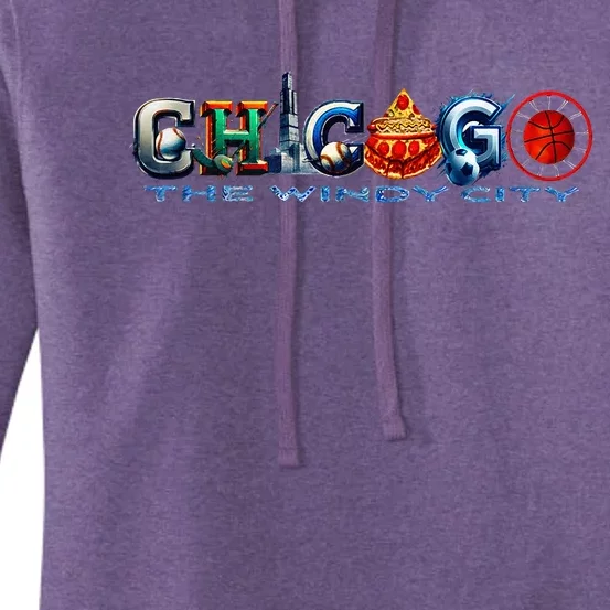 The Windy City A Chicago Sporting Team Fan A Fun Chicagoan Women's Pullover Hoodie