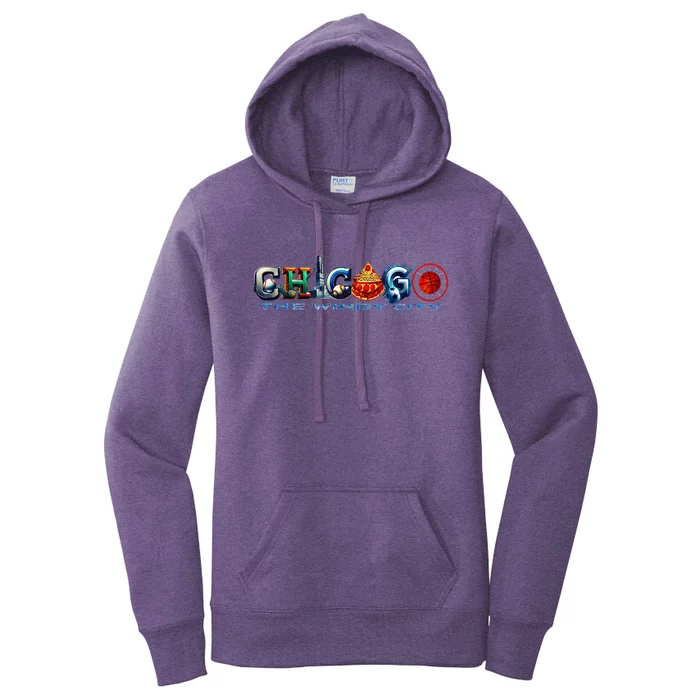 The Windy City A Chicago Sporting Team Fan A Fun Chicagoan Women's Pullover Hoodie