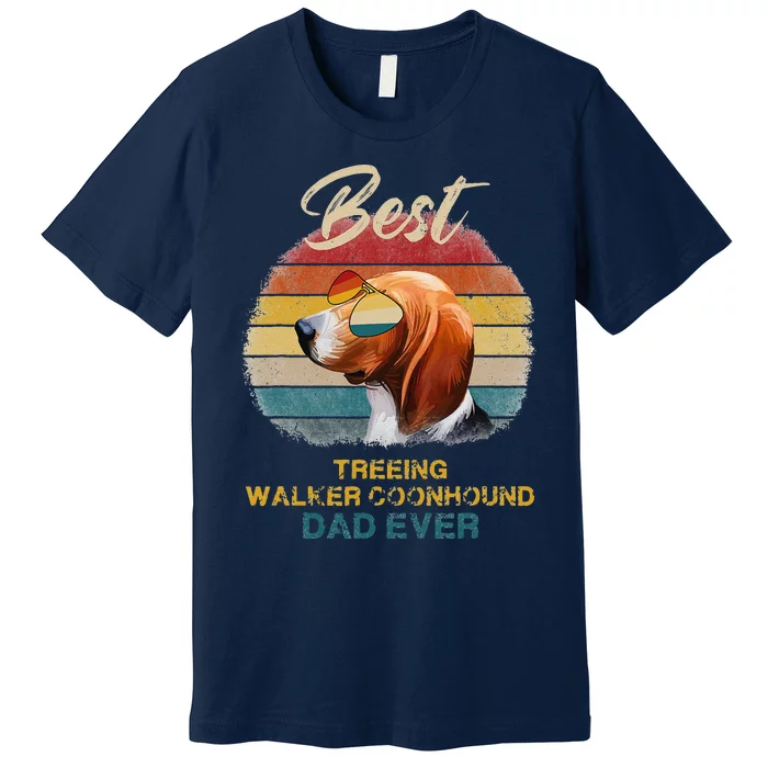 Treeing Walker Coonhound Dog Best Dad Ever Father Day Premium T-Shirt