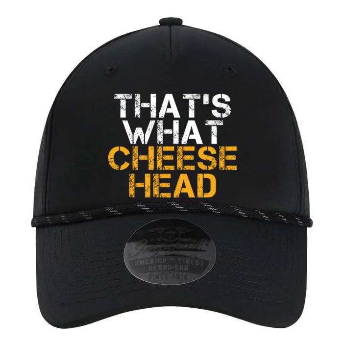 That's What Cheese Head Green Bay TShirt Performance The Dyno Cap