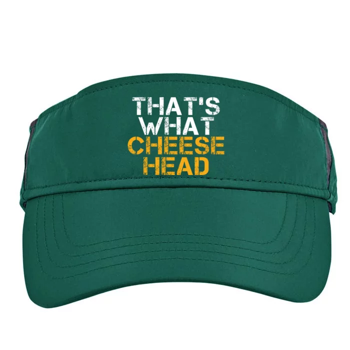 That's What Cheese Head Green Bay TShirt Adult Drive Performance Visor